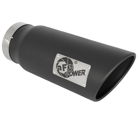 aFe Power MACH Force-Xp 5in In x 6in Out x 15in L Bolt-On 409 SS Exhaust Tip - Black