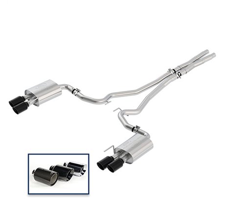 Ford Racing 2018+ Mustang GT 5.0L Cat-Back Extreme Exhaust System w/ Quad Black Chrome Tips