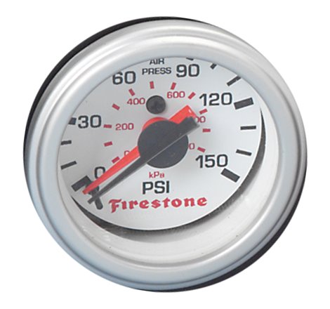 Firestone Replacement Pressure Gauge - White Face Dual GA Only (For PN 2241 / 2260) (WR17609201)