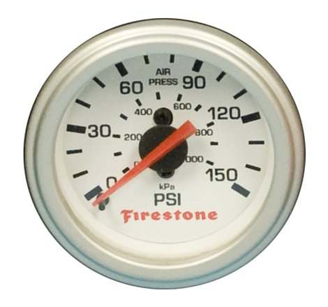 Firestone Replacement Single Pressure Gauge - White Face (For PN 2225 / 2229 / 2196) (WR17609181)