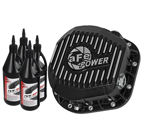 aFe Pro Series Rear Diff Cover Kit Black w/ Gear Oil 86-16 Ford F-250/F-350 V8 7.3L/6.0L/6.4L/6.7L