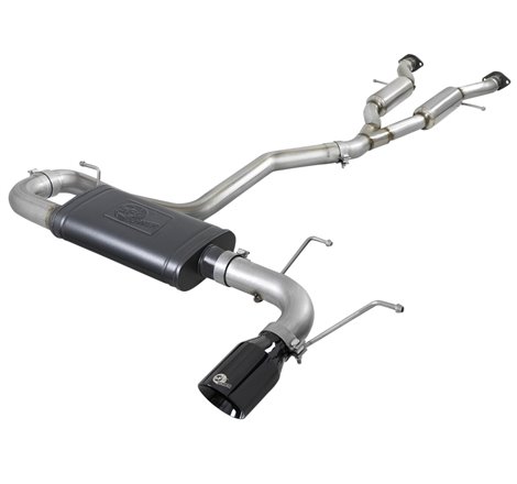 aFe Large Bore HD 3in 304 SS Cat-Back Exhaust w/ Black Tips 14-19 Jeep Grand Cherokee (WK2) V6-3.6L