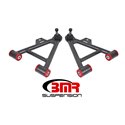 BMR 79-93 Mustang Lower Non-Adj. A-Arms (Coilover Only) w/ Tall Ball Joint (Poly) - Black Hammertone