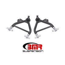 BMR 79-93 Mustang Lower A-Arms (Coilover Only) w/ Adj. Rod End Tall Ball Joint - Black Hammertone