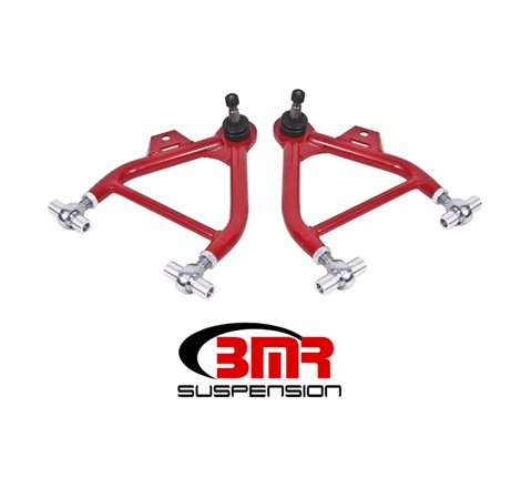 BMR 79-93 Fox Mustang Lower A-Arms (Coilover Only) w/ Adj. Rod End and Tall Ball Joint - Red