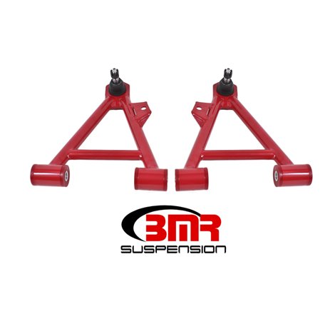 BMR 94-04 Mustang Lower Non-Adj. A-Arms (Coilover Only) w/ STD. Ball Joint (Poly) - Red