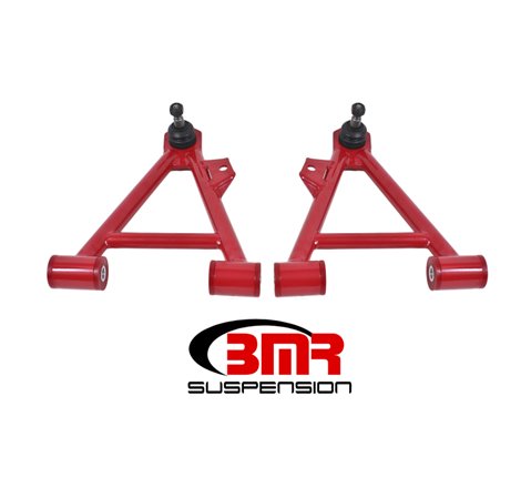 BMR 94-04 Mustang Lower Non-Adj. A-Arms (Coilover Only) w/ Tall Ball Joint (Polyurethane) - Red