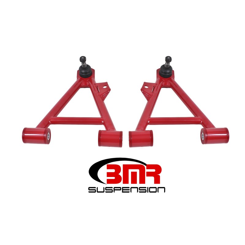 BMR 94-04 Mustang Lower Non-Adj. A-Arms (Coilover Only) w/ Tall Ball Joint (Polyurethane) - Red