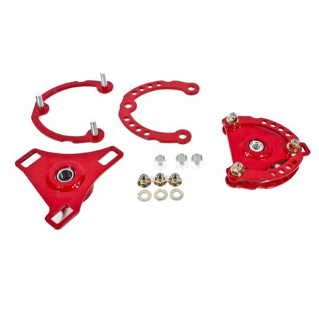 BMR 15-17 S550 Mustang Caster Camber Plates - Red