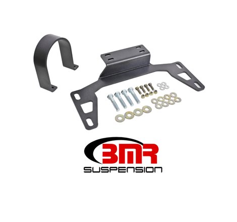 BMR 11-14 S197 Mustang Front Driveshaft Safety Loop - Black Hammertone
