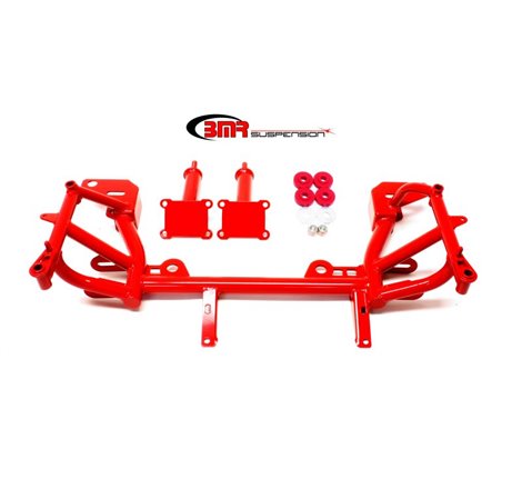 BMR 93-02 F-Body K-Member w/ Low Mount Turbo LS1 Motor Mounts and Pinto Mounts - Red