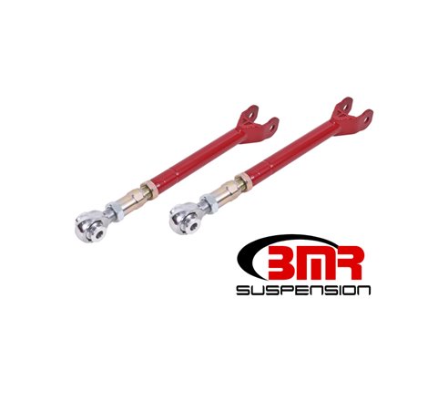BMR 08-17 Challenger Lower Trailing Arms w/ On-Car Adj. Rod Ends - Red