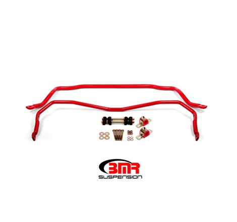 BMR 64-72 A-Body Front & Rear Sway Bar Kit w/ Bushings - Red