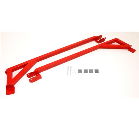 BMR 82-82 3rd Gen F-Body Weld-On Boxed Subframe Connectors (Inside Frame Exhaust) - Red