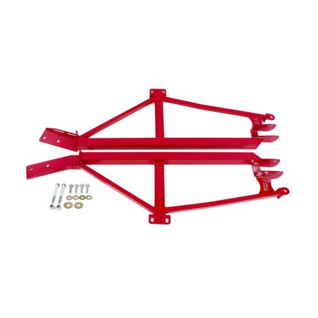 BMR 93-02 F-Body Non-Convertible Weld-On 4-Point Subframe Connectors - Red