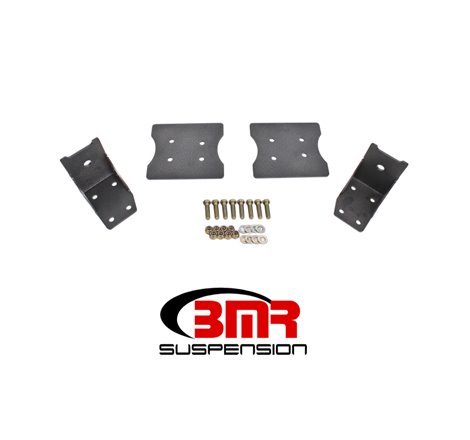 BMR 79-04 Fox Mustang Lower Torque Box Reinforcement Plates - Black Hammertone