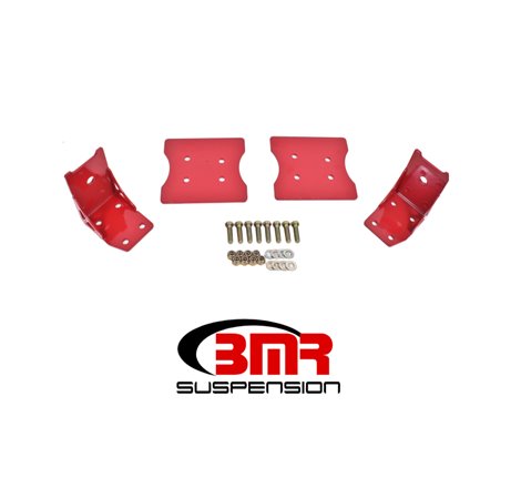 BMR 79-04 Fox Mustang Lower Torque Box Reinforcement Plates - Red