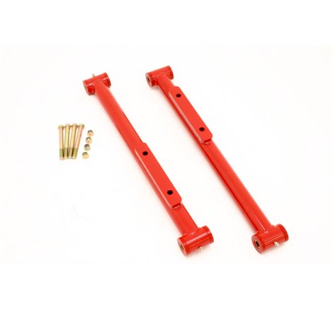 BMR 91-96 B-Body Non-Adj. Extended Length Lower Control Arms (Polyurethane) - Red