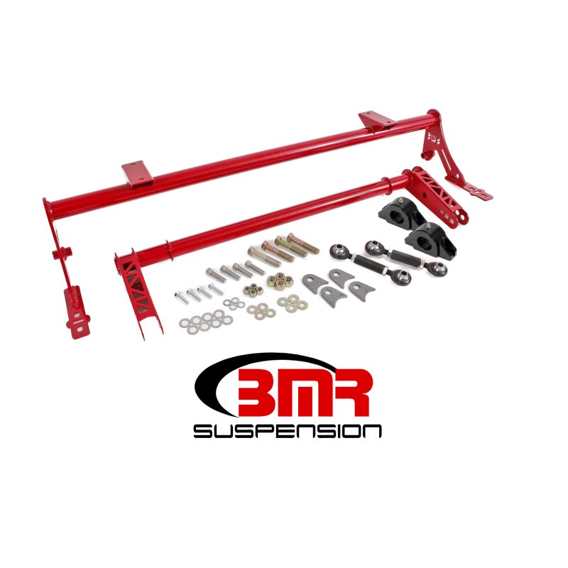 BMR 05-14 S197 Mustang Rear Bolt-On Hollow 35mm Xtreme Anti-Roll Bar Kit (Delrin) - Red