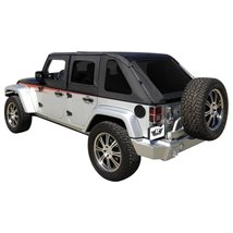 Rampage 2007-2018 Jeep Wrangler(JK) Unlimited Frameless Soft Top Kit - Black Diamond