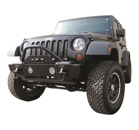 Rampage 2007-2018 Jeep Wrangler(JK) Recovery Bumper Stubby Front - Black