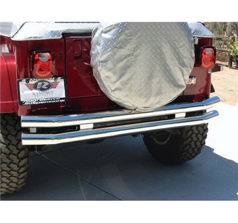 Rampage 1976-1983 Jeep CJ5 Double Tube Rear Bumper - Stainless