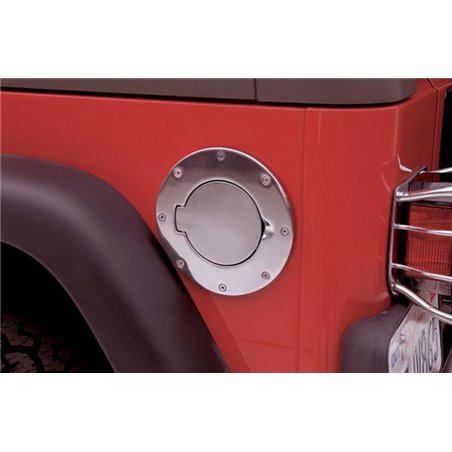 Rampage 2007-2018 Jeep Wrangler(JK) Billet Style Gas Cover - Polished
