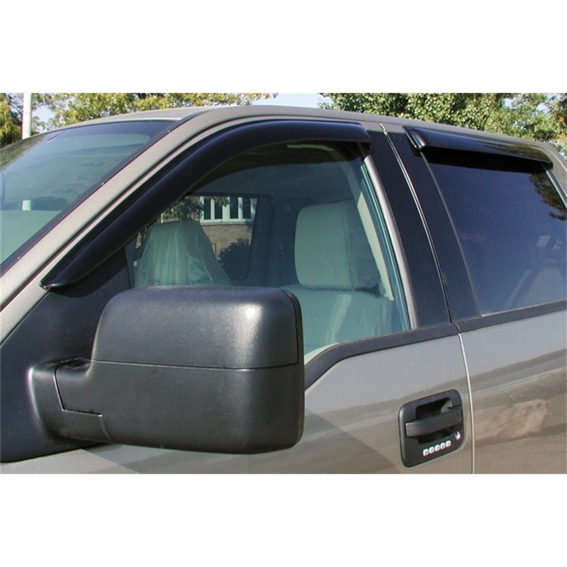 Stampede 1999-2016 Ford F-250 Extended Cab Pickup Tape-Onz Sidewind Deflector 4pc - Smoke
