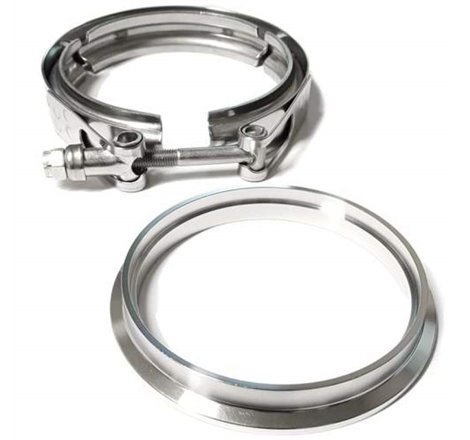 ATP 4in SS Downpipe Flange & Clamp for Borg Warner T4 housing on S400 Series S/SX/SX-E/S400/S400SXE
