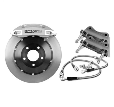 StopTech BBK 96-02 BMW Z3/03-09 Z4 Front Silver ST-40 Calipers Drilled 332x32mm Rotors/Pads/SS Lines