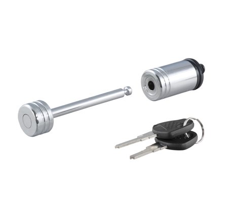 Curt Coupler Lock (1/4in Pin 2-1/2in Latch Span Barbell Chrome)