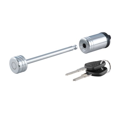 Curt Coupler Lock (1/4in Pin 3-3/8in Latch Span Barbell Chrome)