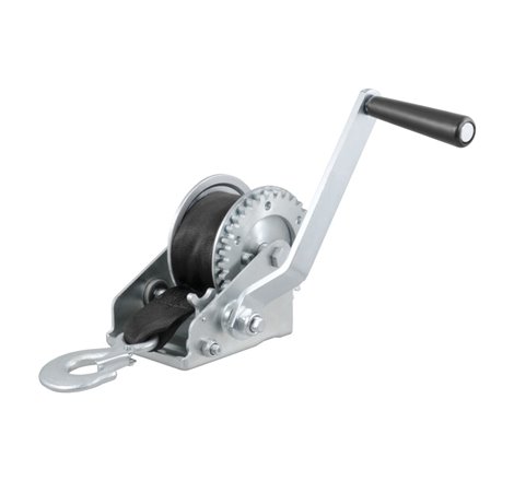 Curt Hand Winch w/15ft Strap (900lbs 6-1/2in Handle)