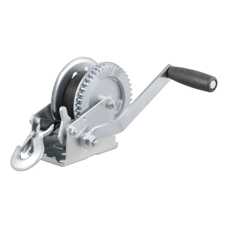 Curt Hand Winch w/20ft Strap (1400lbs 7-1/2in Handle)