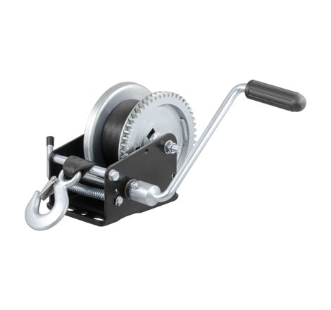 Curt Hand Winch w/20ft Strap (1900lbs 8in Handle)