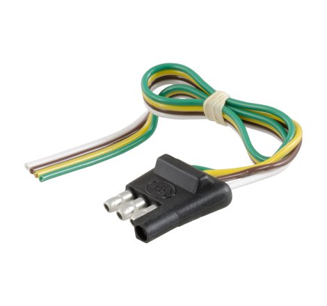 Curt 4-Way Flat Connector Plug w/12in Wires (Trailer Side)