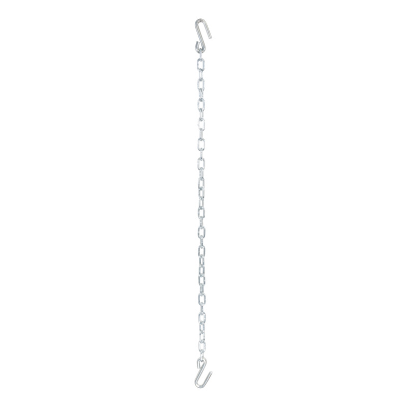 Curt 48in Safety Chain w/2 S-Hooks (5000lbs Clear Zinc)
