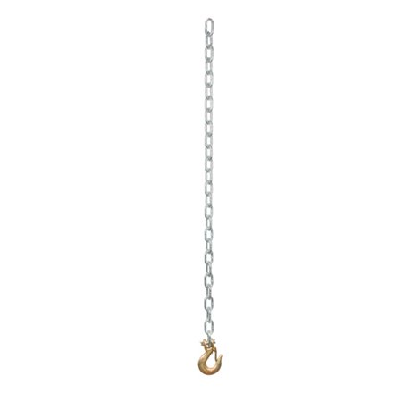 Curt 35in Safety Chain w/1 Clevis Hook (7800lbs Clear Zinc)