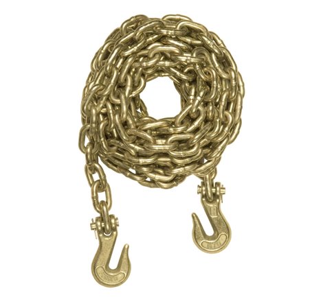 Curt 16ft Transport Binder Safety Chain w/2 Clevis Hooks (26400lbs Yellow Zinc)