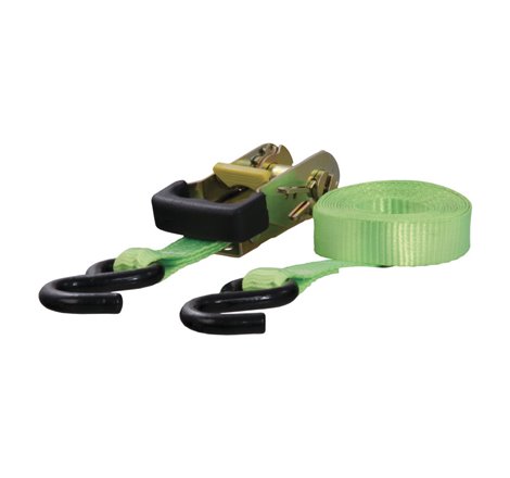 Curt 16ft Lime Green Cargo Strap w/S-Hooks (1100lbs)