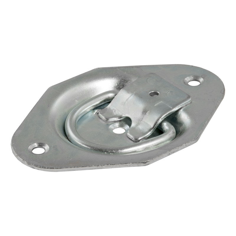 Curt 1-3/8in x 1-7/8in Recessed Tie-Down Ring (1200lbs Clear Zinc)