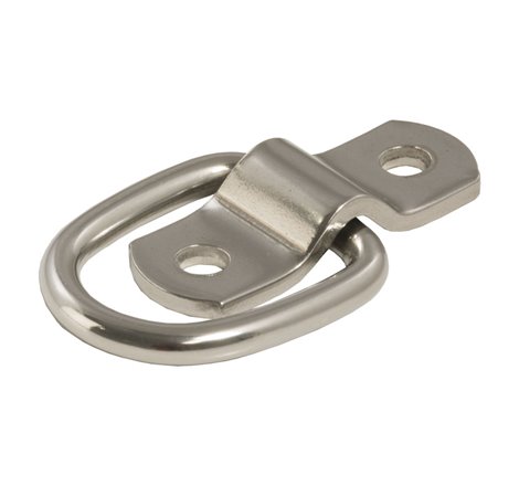 Curt 1in x 1-1/4in Surface-Mounted Tie-Down D-Ring (1200lbs Stainless)
