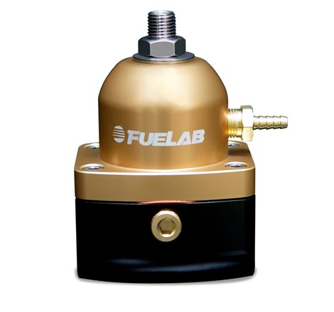 Fuelab 515 EFI Adjustable FPR 25-90 PSI (2) -10AN In (1) -6AN Return - Gold