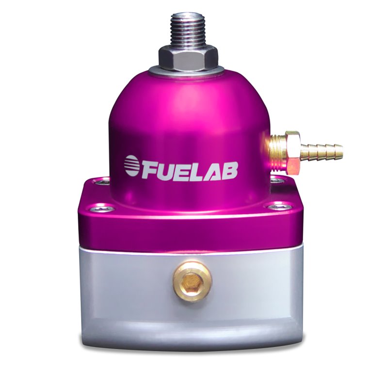 Fuelab 515 Carb Adjustable FPR Large Seat 1-3 PSI (2) -10AN In (1) -6AN Return - Purple