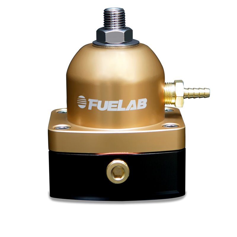Fuelab 525 EFI Adjustable FPR In-Line 25-90 PSI (1) -6AN In (1) -6AN Return - Gold