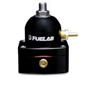 Fuelab 525 Carb Adjustable FPR In-Line Large Seat 1-3 PSI (1) -6AN In (1) -6AN Return - Black