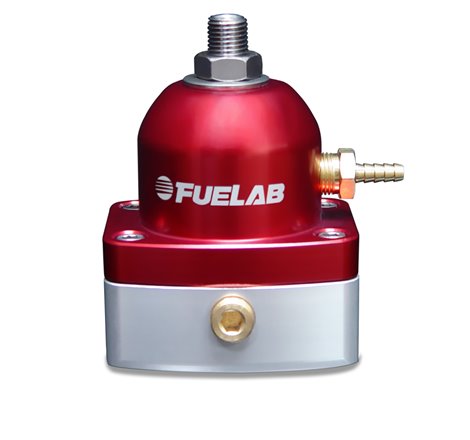 Fuelab 525 Carb Adjustable FPR In-Line Large Seat 1-3 PSI (1) -6AN In (1) -6AN Return - Red
