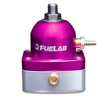 Fuelab 525 Carb Adjustable FPR In-Line Large Seat 1-3 PSI (1) -6AN In (1) -6AN Return - Purple