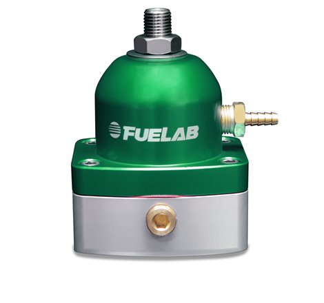 Fuelab 525 EFI Adjustable FPR In-Line 90-125 PSI (1) -6AN In (1) -6AN Return - Green