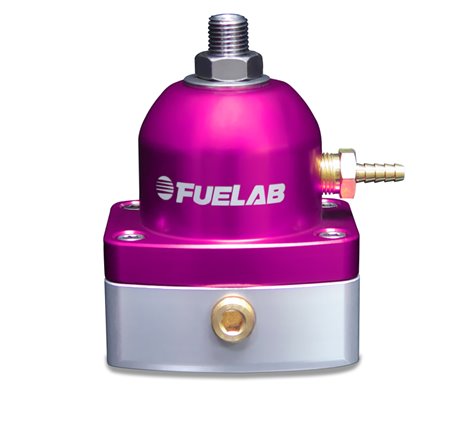 Fuelab 535 EFI Adjustable Mini FPR 25-90 PSI (2) -6AN In (1) -6AN Return - Purple